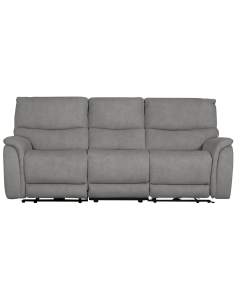 "Milson" Superior Comfort Premium Quality Fabric 3 Seater Electric Recliner Lounge, Graphite W220 x D98 x H99 CM (RRP $2499)