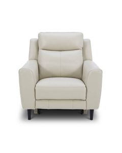 "Newport" Superior Comfort Premium Quality Leather Electric Recliner, Beige W99 x D97 x H102 CM (RRP $2199)