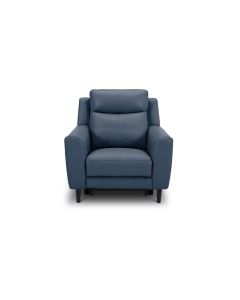 "Newport" Superior Comfort Premium Quality Leather Electric Recliner, Marine Blue W99 x D97 x H102 CM (RRP $2199)