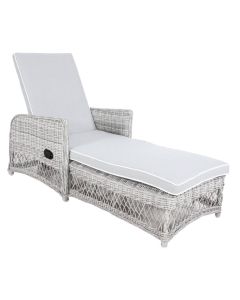 Lottie Outdoor Sun Lounge, Synthetic Wicker (RRP $1499)