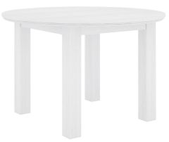 "Cove" Hamptons Style Round Dining Table, Brushed White, 120cm DIA x 77cmH