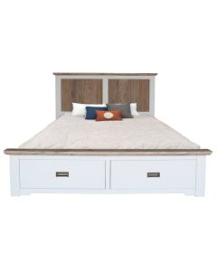 "Brampton" Hamptons Style Timber Queen Bed with Storage Drawers (RRP $1999)