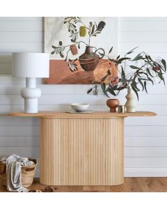 "Adsila" Console Table W160 × D45 × H76 CM  Natural Ash (RRP $1199)
