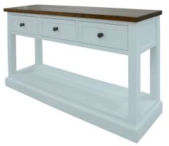 "Lake House"  Hamptons Style Timber Console Hall Table Two Tone, 140x38x78cm (RRP $999)