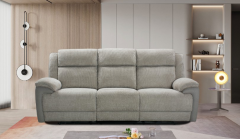 "Angus" Superior Comfort Premium Quality Fabric 3 Seater Recliner Sofa, Oyster W223 x D98 x H102 CM (RRP $1799)