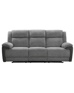 "Angus" Superior Comfort Premium Quality Fabric 3 Seater Recliner Sofa, Graphite W223 x D98 x H102 CM (RRP $1799)