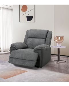 "Angus" Fabric Single Electric Recliner – Graphite W104 x D98 x H102 CM (RRP $999)