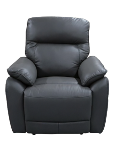 "Aspect" Superior Comfort Premium Quality Leather Single Power Recliner – Graphite W90 x D92 x H103 CM (RRP $1499)