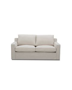 "Hampshire" Hamptons Style Feather 2 Seater Lounge Loose Cover, Beige (RRP $2499)