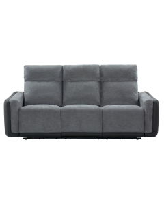 "Momba" Superior Comfort Premium Quality Fabric 3 Seater Recliner Sofa, Grey W224 x D96 x H105 CM (RRP $1899)