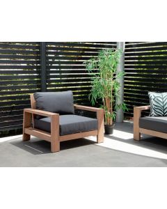 "Marrakesh" Coastal Style Outdoor Timber Armchair, W95 x D89 x H75 CM (RRP $1199)