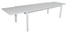 "Palm Beach" Hamptons Style Outdoor Aluminium Extension Dining Table in White, 230cm - 345cm x 105cm (RRP $1799)