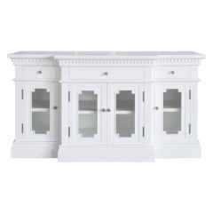 "St James" Hamptons Style 4 Door TV Unit  Shutter Doors White, 152cmW x 55cmD x 80cmH (RRP $3499)