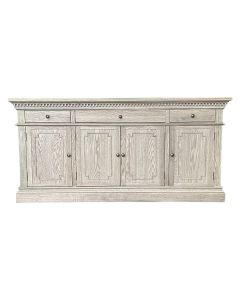 "Harbord" Hamptons Style 4 Door 3 Drawer Buffet Sideboard, Weathered Oak 165cmW x 48cmD x 81cmH (RRP $3499)
