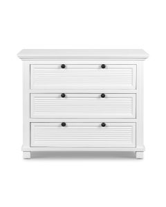 West Beach Chest of 3 Drawers White, L 100cm W 45cm H 82cm (RRP $1499)