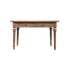 "Marrakesh" Hardwood Parquetry Hall Table with Turned Legs Recycled Elm, 140cm x 40cm x 85cm (RRP $1199)