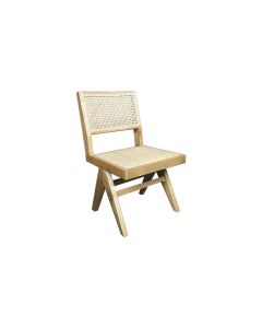 Pier Elmwood Timber Dining Chair with Rattan, Natural (RRP $399)