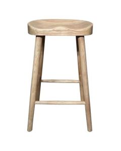 "Tractor" Ashwood Timber Saddle Kitchen Counter Stool, Natural (RRP $299)