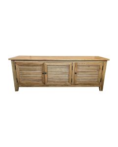 "Palm Beach" Coastal Style 3 Door Entertainment TV Unit Oak, 160cm x 40cm x 58cmH (RRP $1999)