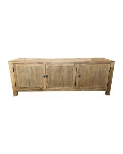 "Bahamas" Coastal Style Oak 3 Door Entertainment TV Unit, 160cm x 40cm x 58cmH (RRP $1699)
