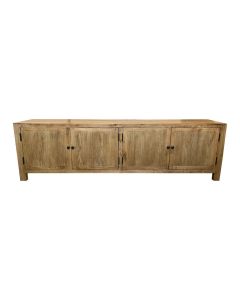 "Bahamas" Hamptons Style Oak 4 Door Entertainment TV Unit, 200cm x 40cm x 58cmH (RRP $2099)