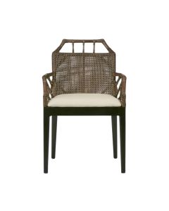 Baker Dining Chair with arms Soil Brown, W 60 D 58 H 88cm (RRP $695)